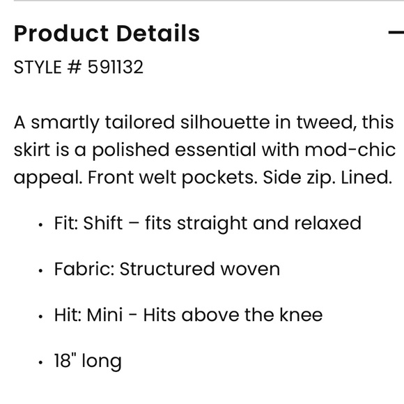NWT LOFT Tweed Shift Pocket Skirt - Picture 5 of 10